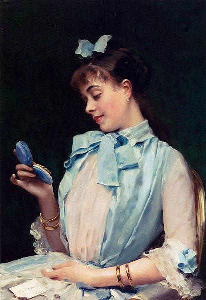 Raimundo Madrazo Portrait Of Aline Mason In Blue